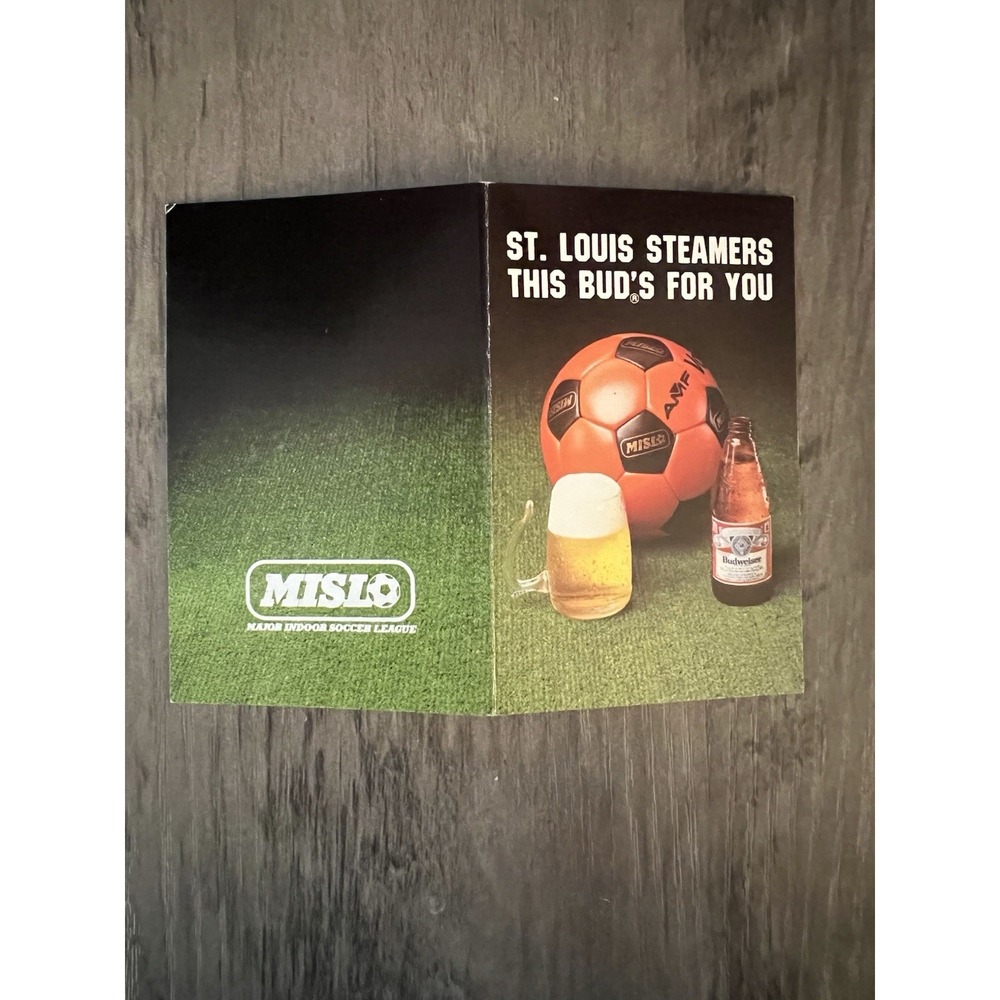 1984-85 St Louis Steamers Season Schedule Calendar Indoor Soccer MISL Good Cond!